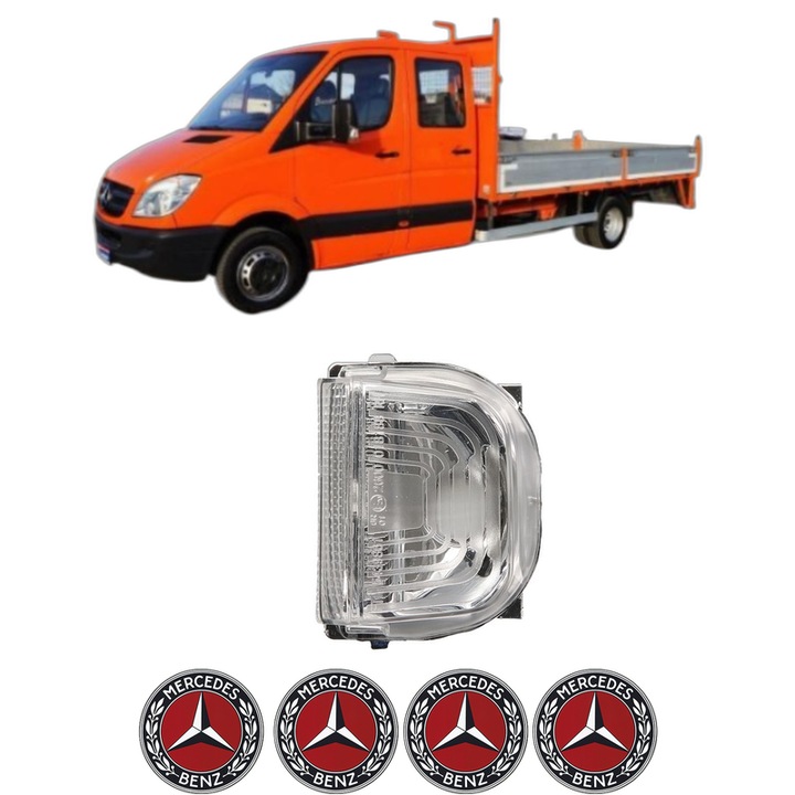 Indicator oglinda Fata Dreapta MERCEDES-BENZ SPRINTER 3-t Platform/Chassis (B910, B907) din 2018-2021, Auto, Blic, 4 Stickere auto cu MERCEDES-BENZ