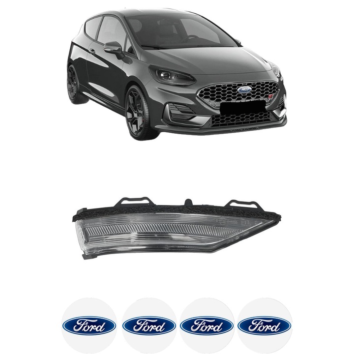 Indicator oglinda Partea Dreapta FORD FIESTA VII (HJ, HF) din 2017-2022, Auto, Blic, 4 Stickere auto cu FORD