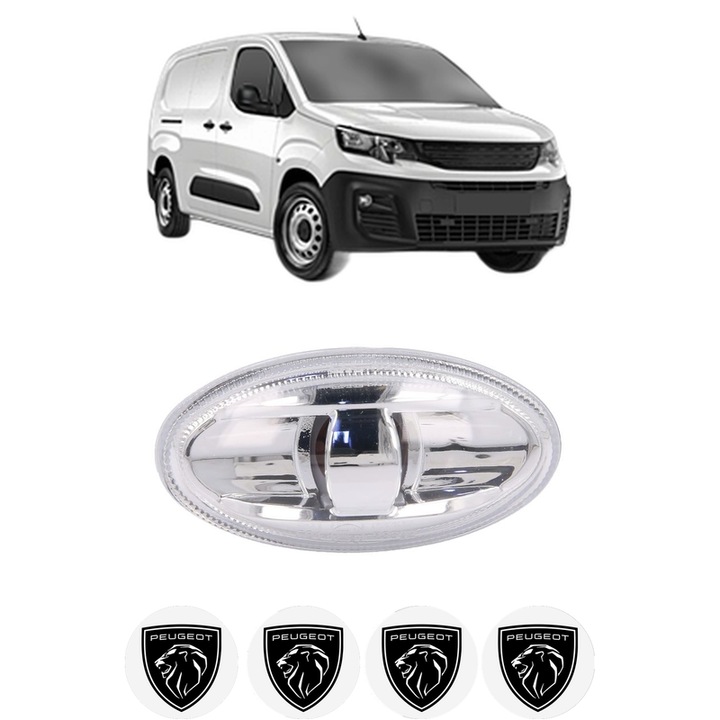 Semnalizator Partea Dreapta / Stanga PEUGEOT PARTNER Box Body/MPV (K9) din 2018-2023, Auto, Blic, 4 Stickere auto cu PEUGEOT