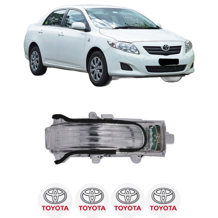 Semnalizator Partea Dreapta TOYOTA COROLLA Saloon (_E15_) din 2006-2014, Auto, Blic, 4 Stickere auto cu TOYOTA