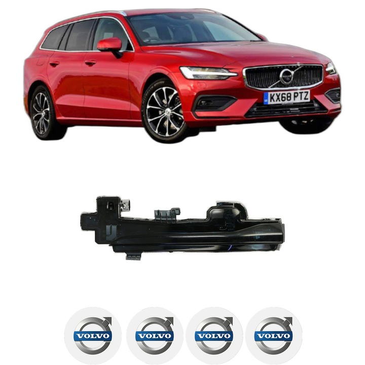 Indicator oglinda Partea Stanga VOLVO V60 II (225) din 2018-2022, Auto, Blic, 4 Stickere auto cu VOLVO