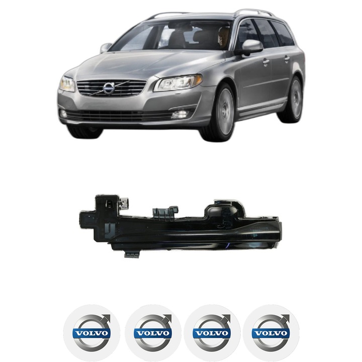 Indicator oglinda Partea Stanga VOLVO V70 III Estate Van (135) din 2013-2015, Auto, Blic, 4 Stickere auto cu VOLVO