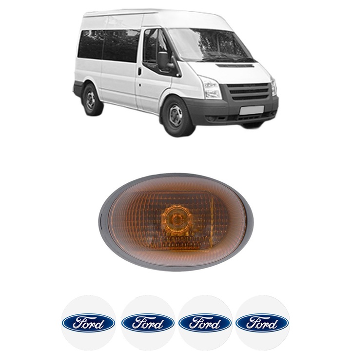 Semnalizator Partea Stanga FORD TRANSIT Bus (FD_ _, FB_ _, FS_ _, FZ_ _, FC_ _) din 2000-2014, Auto, Blic, 4 Stickere auto cu FORD