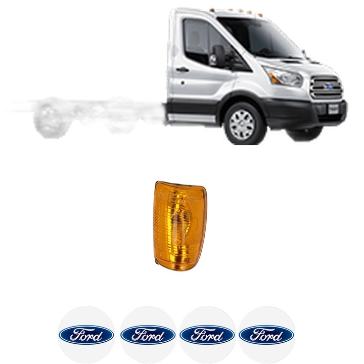 Indicator oglinda Partea Stanga FORD TRANSIT V363 Platform/Chassis (FED, FFD) din 2013-2024, Auto, Blic, 4 Stickere auto cu FORD