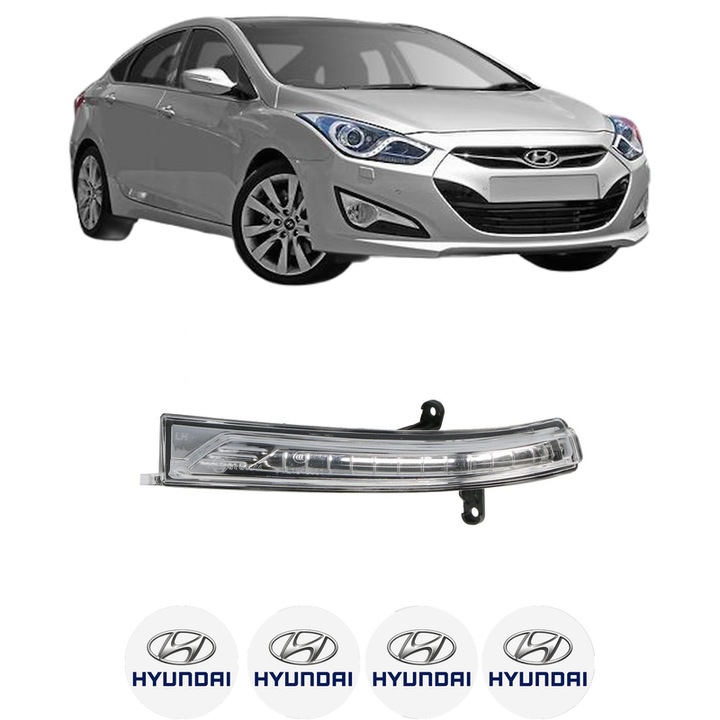 Semnalizator Partea Stanga HYUNDAI i40 I (VF) din 2012-2019, Auto, Blic, 4 Stickere auto cu HYUNDAI