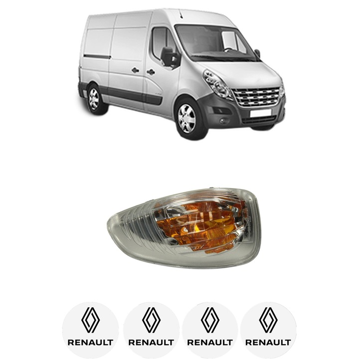 Indicator oglinda Partea Stanga RENAULT MASTER III Van (FV) din 2010-2018, Auto, Blic, 4 Stickere auto cu RENAULT