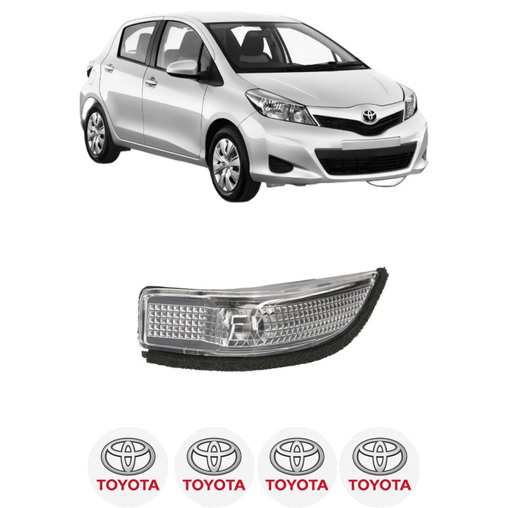 Indicator oglinda Partea Dreapta TOYOTA YARIS (_P13_) din 2010-2020, Auto, Blic, 4 Stickere auto cu TOYOTA