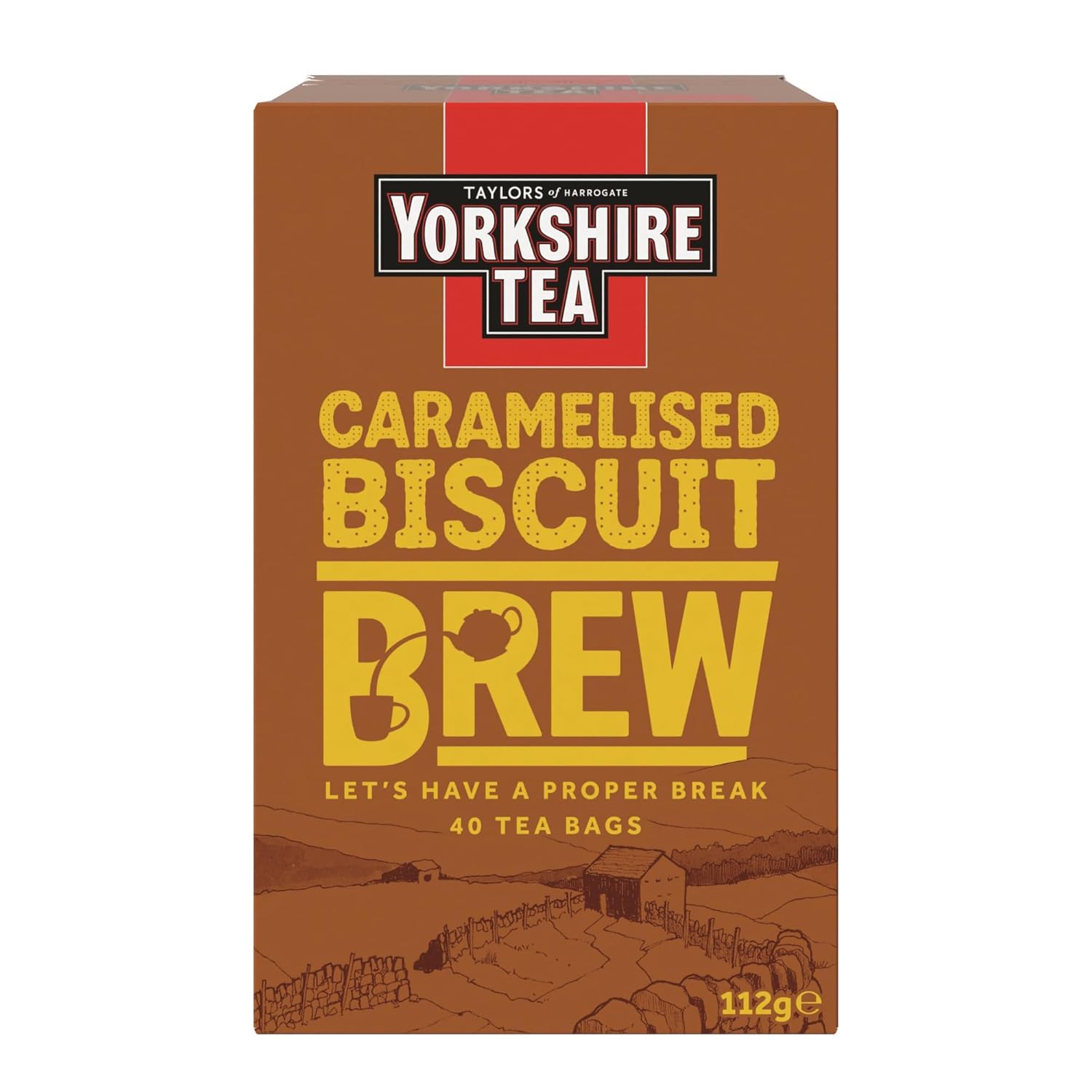 Ceai negru ,Yorkshire Caramelized Brew, Taylors of Harrogate, 40 plicuri neambalate individual, 112 g