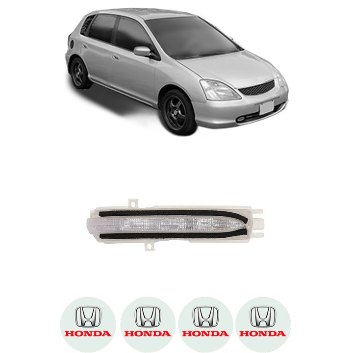 Indicator oglinda Partea Dreapta HONDA CIVIC VII Hatchback (EU, EP, EV) din 2000-2005, Auto, Blic, 4 Stickere auto cu HONDA