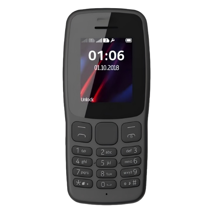 Telefon mobil, Setul este compatibil cu Nokia 106, Dual SIM, Negru, 4MB memorie interna, 4MB RAM