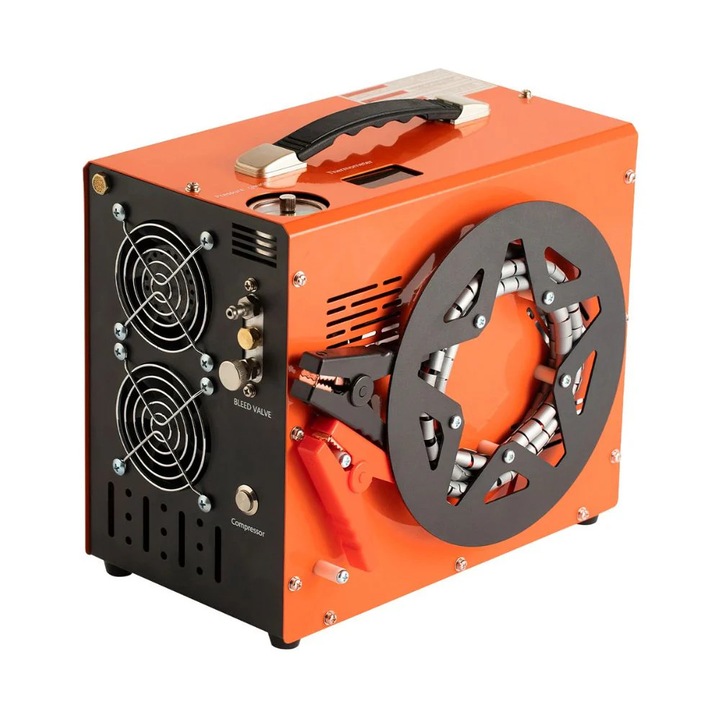 Compresor de aer portabil 4500PSI, 350W, umflare rapida, fara apa, set complet