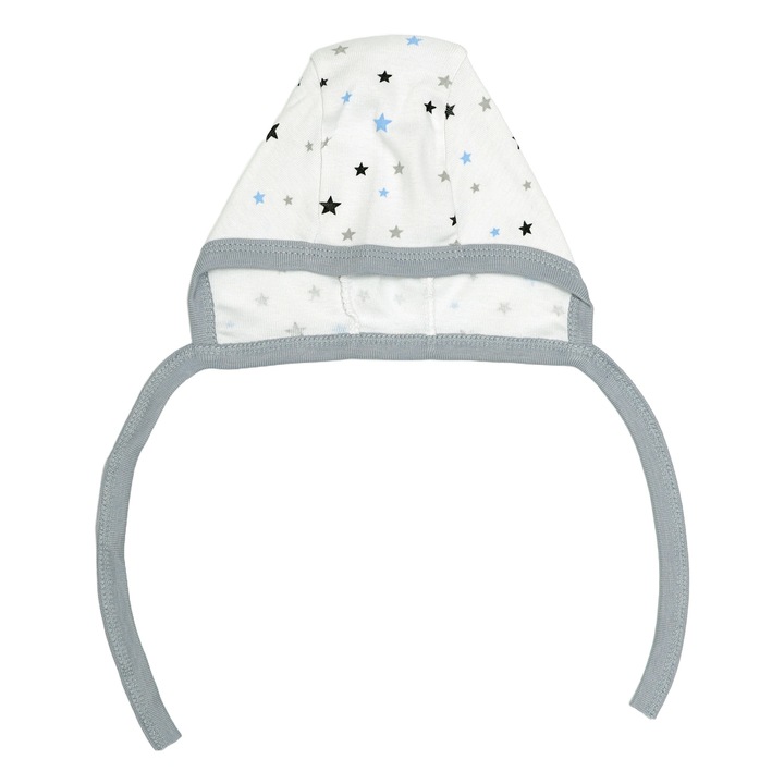 Caciulita Rom baby, bumbac, imprimeu stelute, 0-3 luni