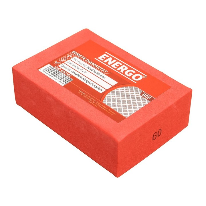Burete diamantat Energo BDF R 60, 90x50x30mm, pentru gresie si portelan