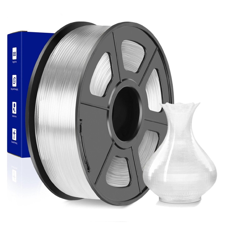 Jayo PETG átlátszó filament, 1,75 mm, 1 kg, 3D nyomtatóhoz, ütésálló, tartós