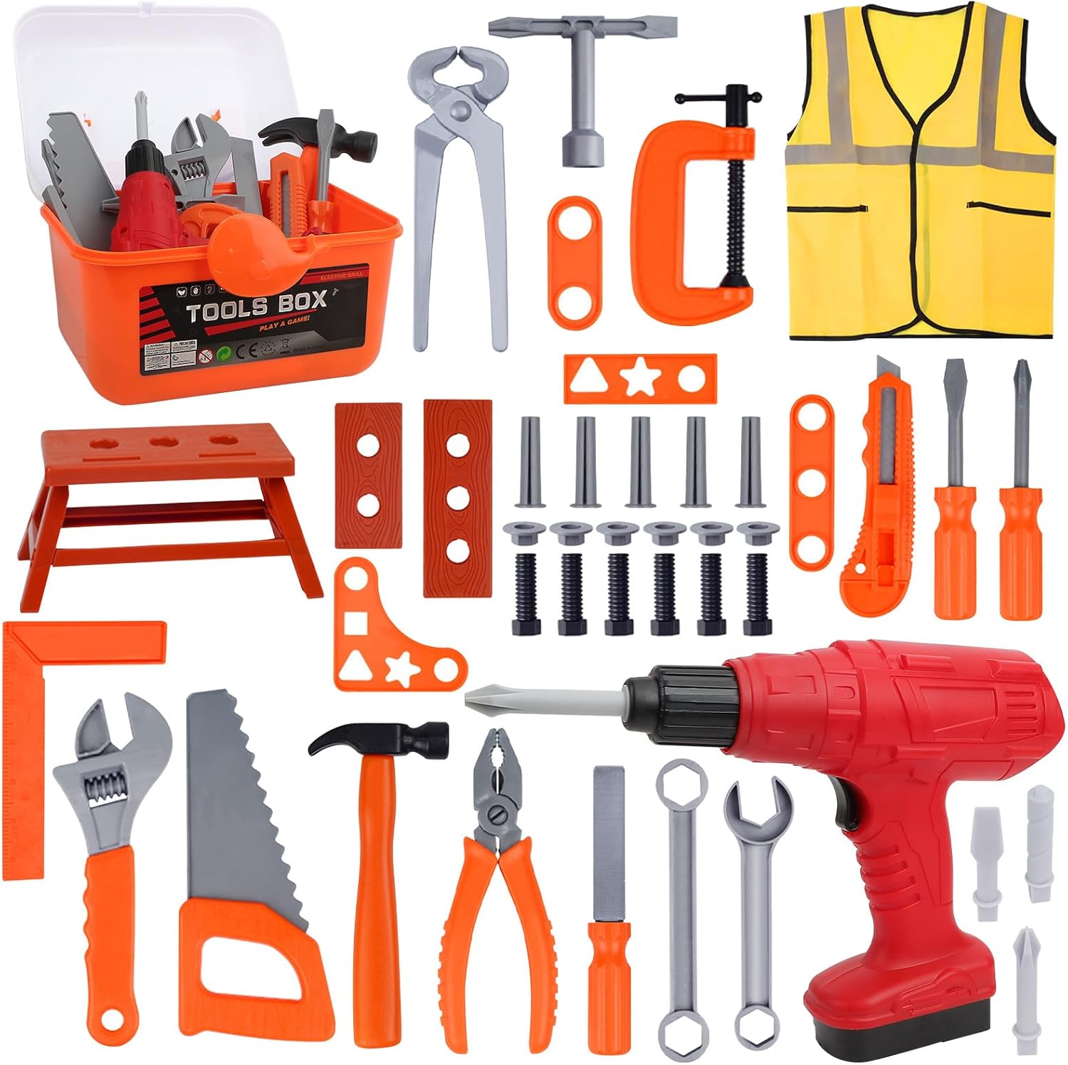 Trusa de Scule Copii 3 in 1 Kidprotect® First Drill, Autofiletanta