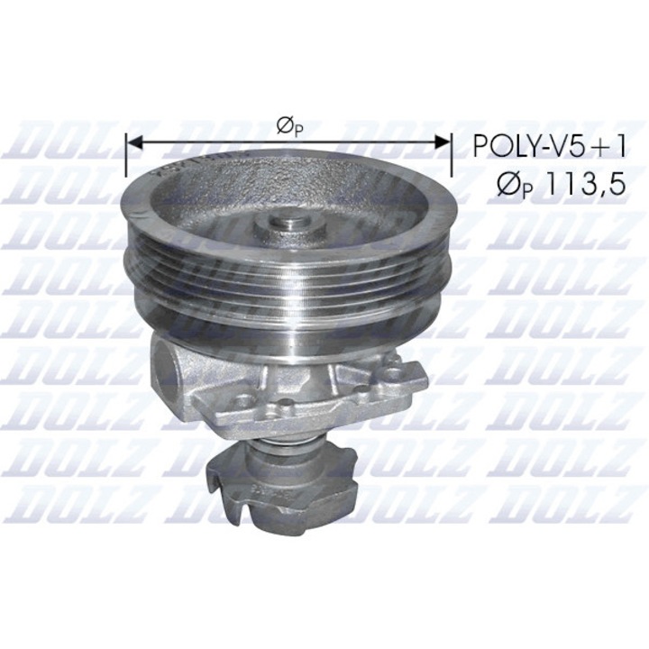 DOLZ vízpumoa Fiat Tipo 1.4/1.6, 113,5mm, ház nélkül