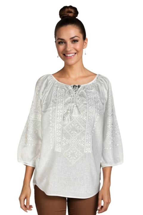 Bluza dama RFN 2 alb crystal, marimea XL