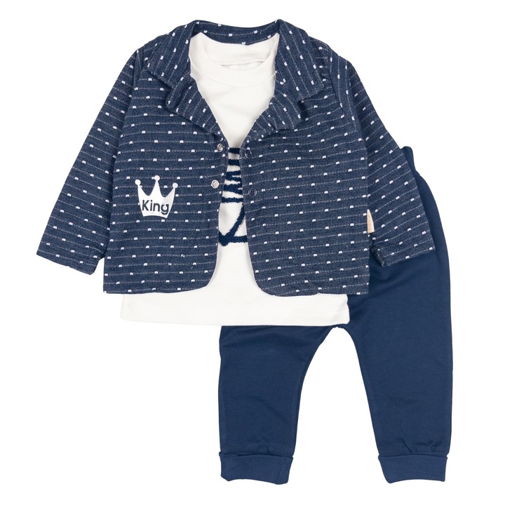 Compleu pentru bebelusi, 3 piese, model King 7906