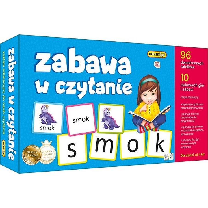 Adamigo Zabava w czytanie oktatójáték többszínű 0x23x38cm