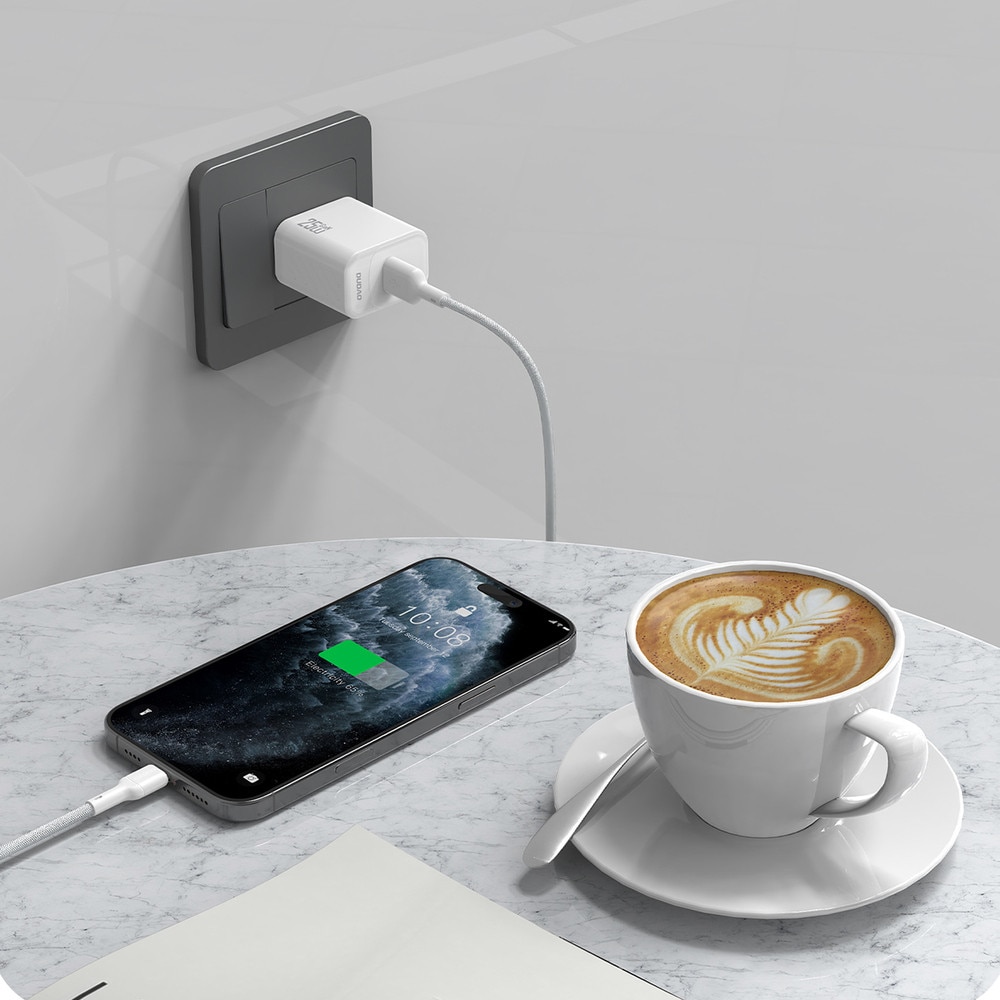 Cablu Dudao L9T, USB-A/USB-C, 5A, alb, 1m - eMAG.ro