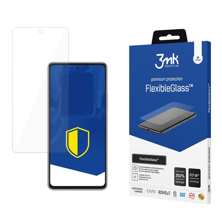 Fólia Samsung Galaxy A53 5G-hez, FlexibleGlass, L82, Üveg, Átlátszó