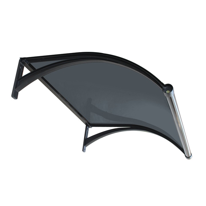 Copertina ERIC PRO Aluminiu Plexiglas de usa cu jgheab, negru antracit, MAPROFI, 150 x 100 cm