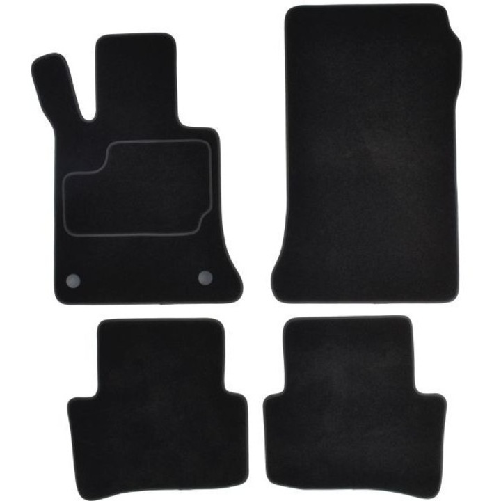 Set Covorase Presuri MERCEDES-BENZ GLK-CLASS (X204) din 2008-2015, Auto, Material Textil Mocheta, 4 Stickere auto cu MERCEDES-BENZ