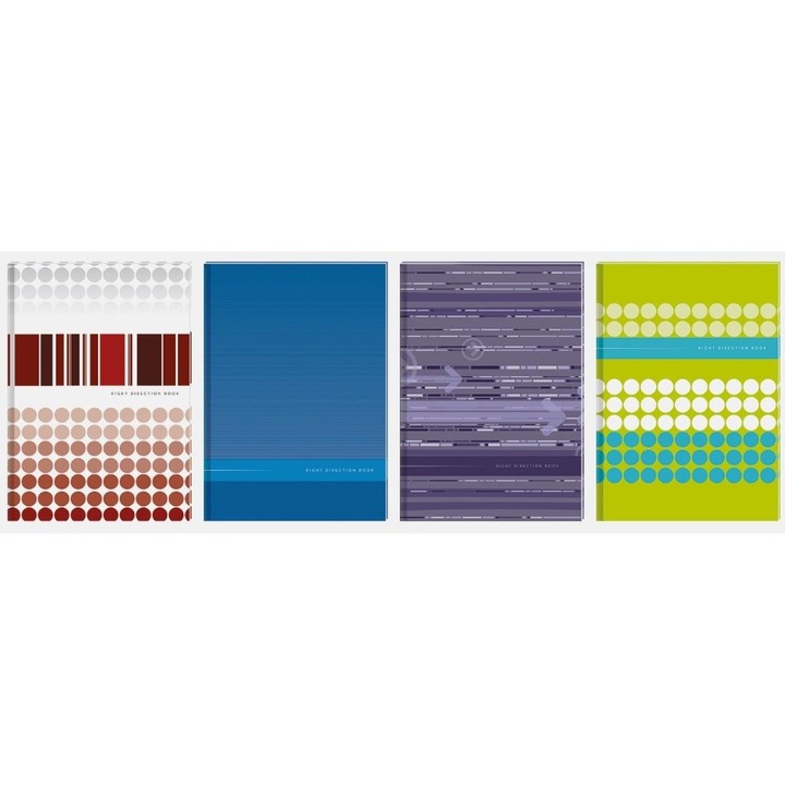 INTERDRUK A4 füzet, 96 lap, kemény borító, 5 darabos készlet