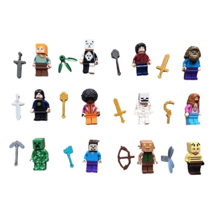 12 db-os Minecraft filmfigura szett VICTINY® – építőkockákkal kompatibilis