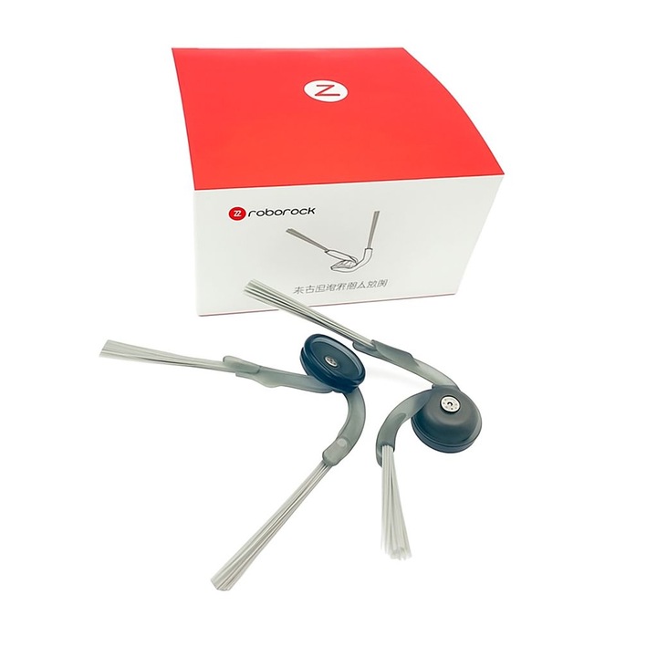 Set 2 perii laterale pentru aspirator, Roborock, pentru Q Revo Curv, Edge, Saros 10R, Saros Z70, Q7 TF, Q10 VF, Q10 VF+, Q10 PF, Q10 PF+, Q10V+, Qrevo 5AE, 2 buc
