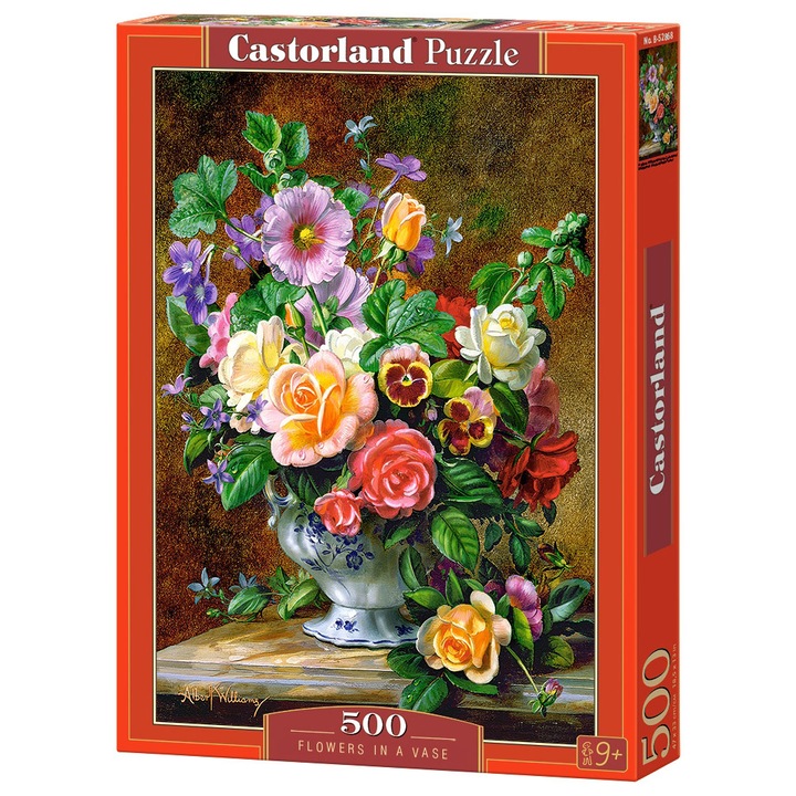 Пъзел Castorland, Цветя във ваза, 500 части