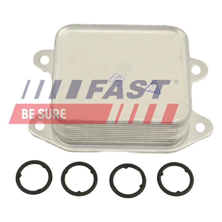 FAST olajhűtő, FT10735 modell, méretek 43x82x99mm, 2003-tól gyártott VW Caddy III-hoz
