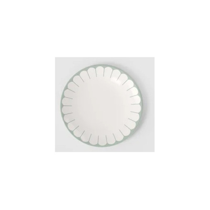 Fleur vert étkészett tányér