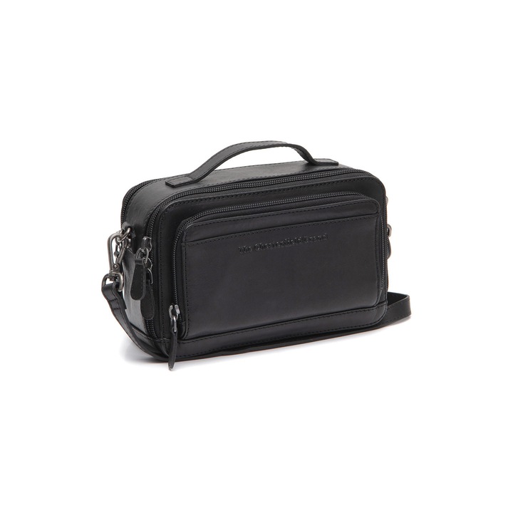 Geantă de damă din piele naturală, The Chesterfield Brand, Rovon, negru, 21x7,5x14cm