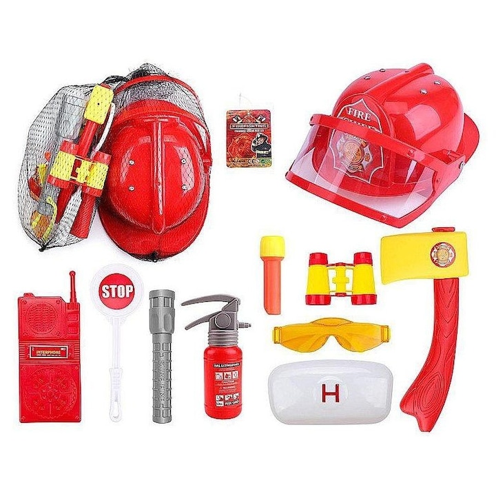 Set accesorii pompieri copii, Adar, Multicolor