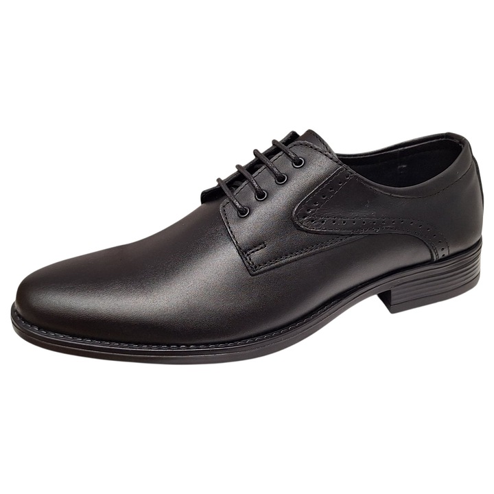 Pantofi barbati eleganti din piele naturala Zidan 200816, Negru
