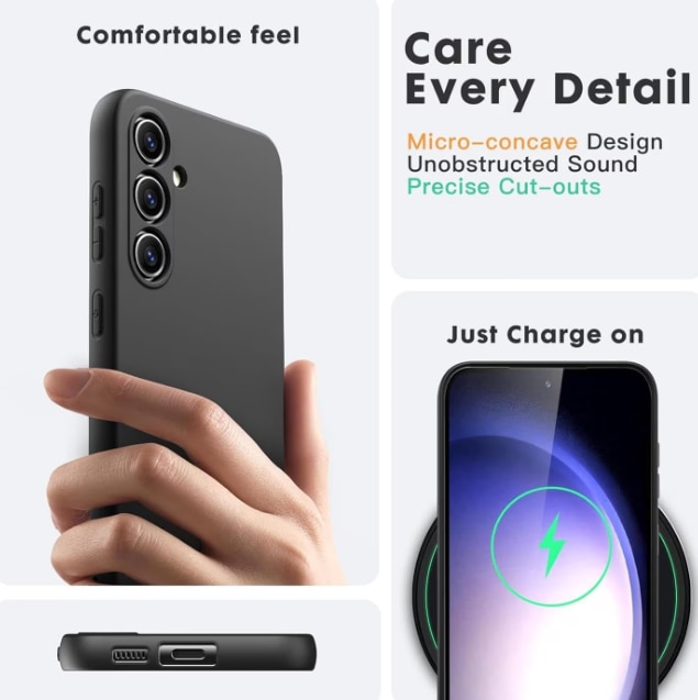 Husa protectie compatibila cu Samsung Galaxy S25, Silicon Flexibil Mat, Protectie Camera, Margini Ridicare pentru protectie ecran, Negru