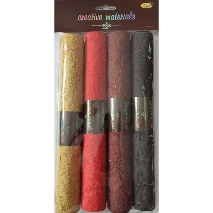 Carton lucru manual Galeria Hobby, fibre de cocos, 250g, 25x35cm, set 4 bucati