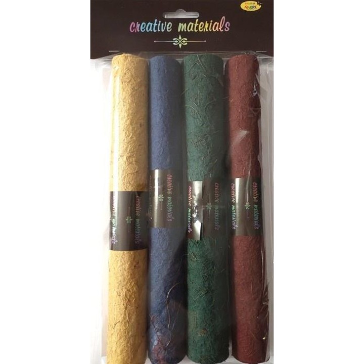 Carton lucru manual Galeria Hobby, fibre de cocos, 250g, 35cm, set 4 bucati