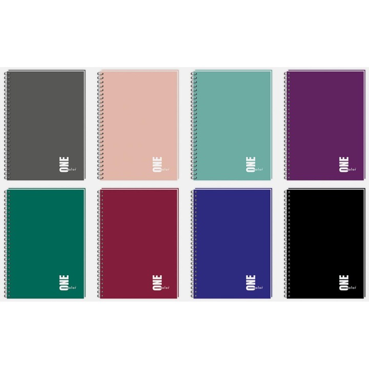 Caiete A5, INTERDRUK, 100 pagini, set 5 bucati, multicolor