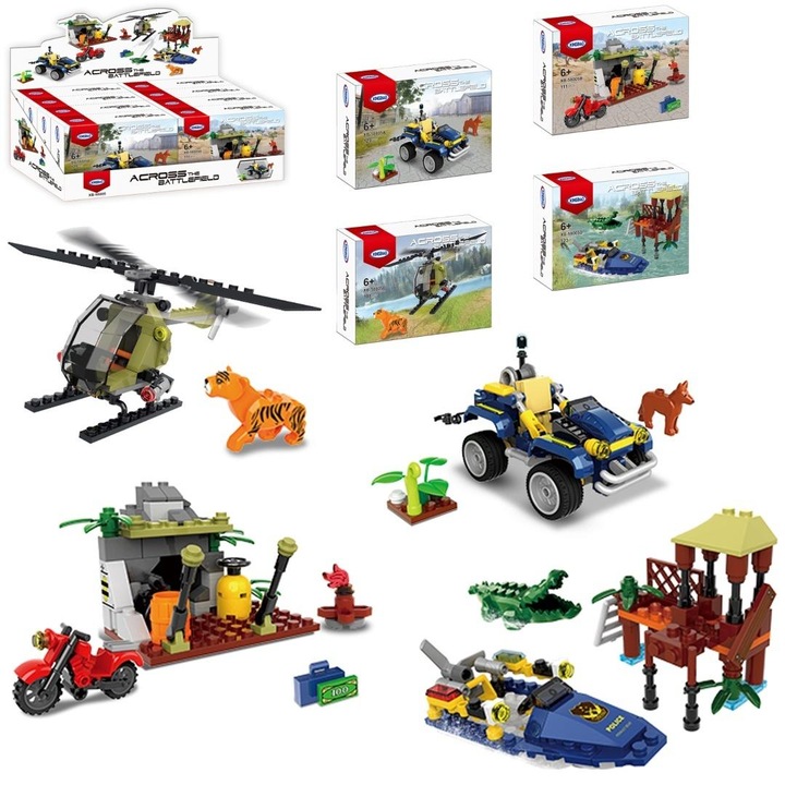 Set de constructie TRIFOX Klocki Przygoda in Dzungla, 108 elemente