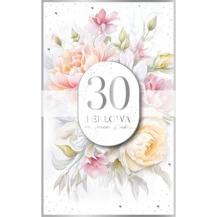 Felicitare Rocznica Slubu 30, Armin Style, zlocenie/srebrzenie, hartie groasa
