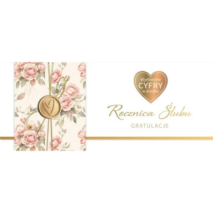 Felicitare Armin Style, Karnet Rocznica Slubu, zlocenie/srebrzenie, special, 15x20cm