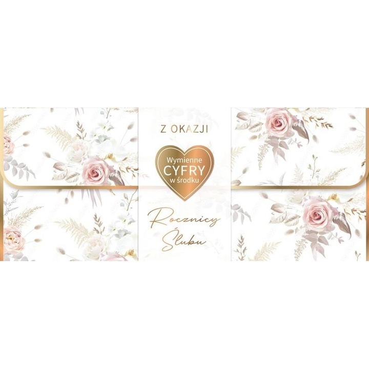 Felicitare Armin Style, Karnet Rocznica Slubu, zlocenie/srebrzenie, hartie groasa
