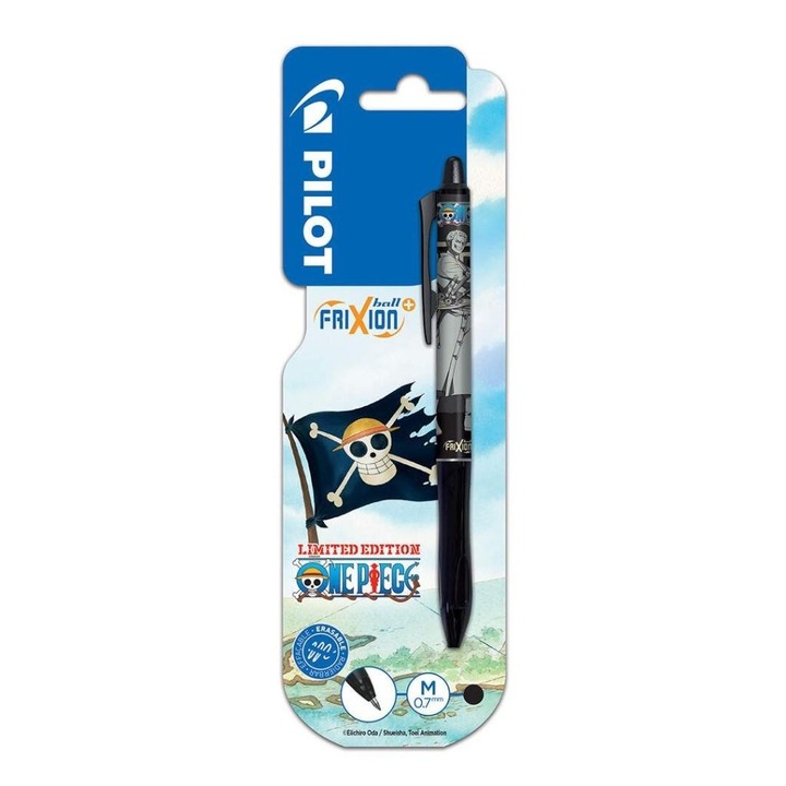 Gél toll One Piece, PILOT, 0.7mm, fekete, tartalékbetéttel