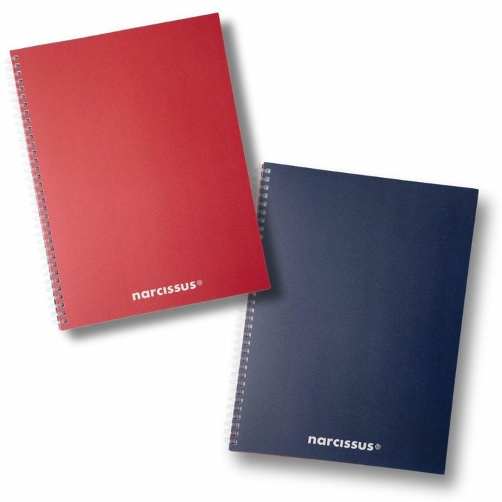 Тетрадки А5 NARCISSUS комплект 3 бр., 80 листа, формат с перфорация, цветна корица, мека спирала
