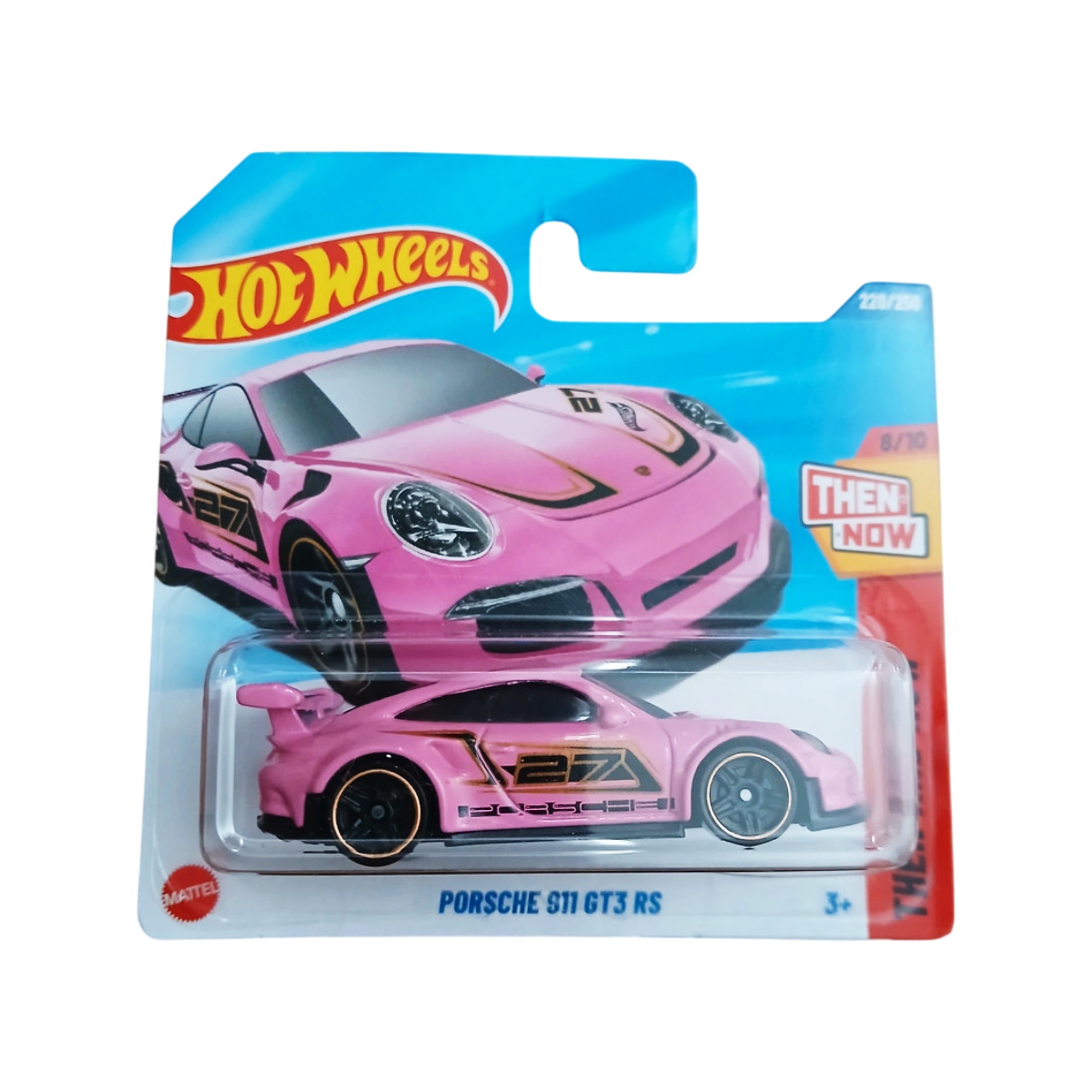 Masinuta Hot Wheels Porsche 911 GT3 RS, roz, scara 1:64 - model