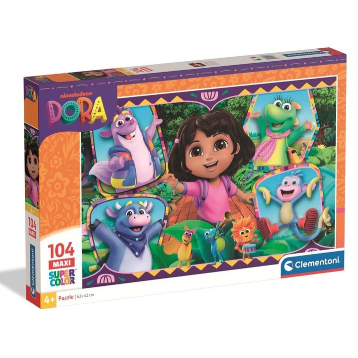 Puzzle 104 Maxi Clementoni, 62x42cm, multicolor