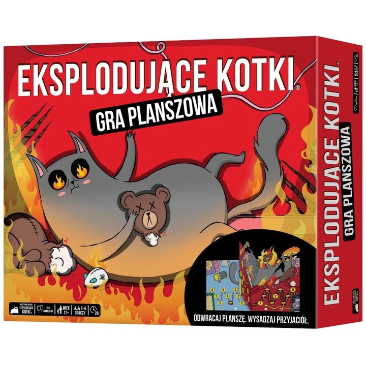 Eksplodujace Kotki: Joc de societate, REBEL, 64 carti, 21 discuri, multicolor