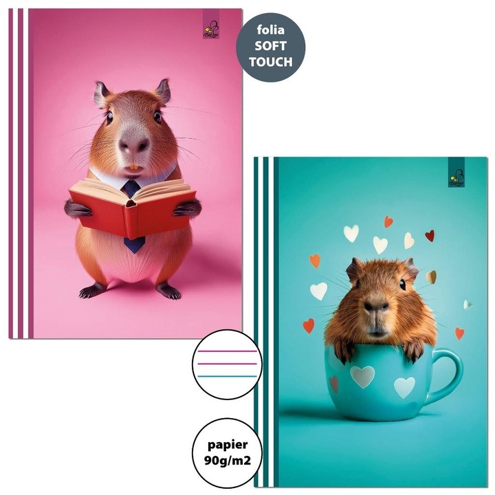 A4-es füzet szett, Bee-bee, 32 lap, 90g, többszínű